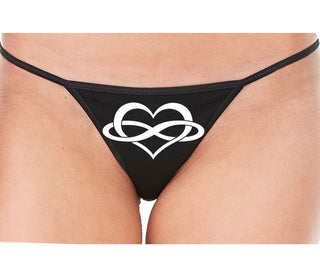 Polyamory Logo - Black String Thong