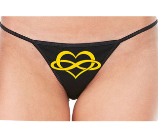 Polyamory Logo - Black String Thong