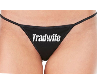 TradWife - Black String Thong