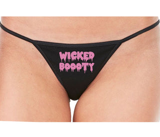 Wicked Boooty - Black String Thong