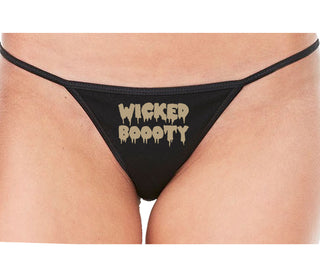 Wicked Boooty - Black String Thong