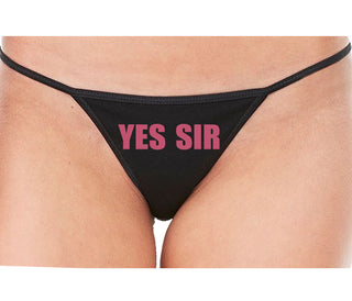 Yes Sir - Black String Thong