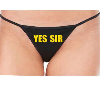 Yes Sir - Black String Thong