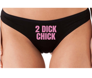 2 Dick Chick - Black Thong