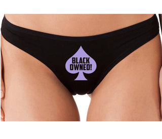 Black Owned - Queen of Spades - Black Thong