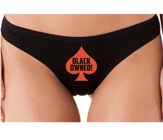 Black Owned - Queen of Spades - Black Thong