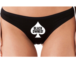 Black Owned - Queen of Spades - Black Thong