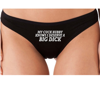 My Cuck Husband Knows I Deserve A Big Dick - Black Thong