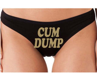 Cum Dump - Bold Design - Black Thong