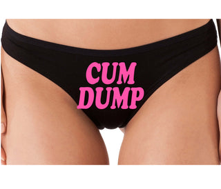 Cum Dump - Bold Design - Black Thong