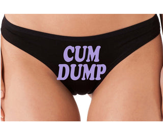Cum Dump - Bold Design - Black Thong