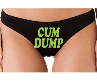Cum Dump - Bold Design - Black Thong