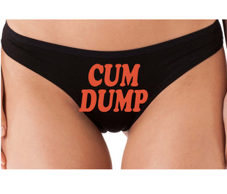 Cum Dump - Bold Design - Black Thong
