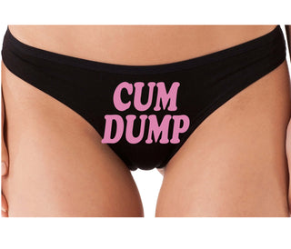 Cum Dump - Bold Design - Black Thong