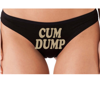 Cum Dump - Bold Design - Black Thong
