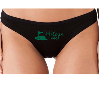 Hole In One - Funny Golf - Black Thong
