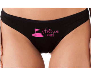 Hole In One - Funny Golf - Black Thong