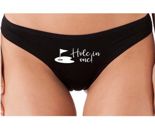 Hole In One - Funny Golf - Black Thong