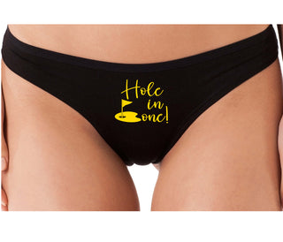 Hole In One - Suggestive Golf - Black Thong