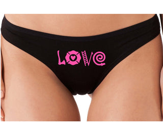 Love Fire Fighter - Black Thong