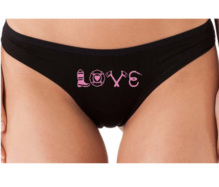 Love Fire Fighter - Black Thong