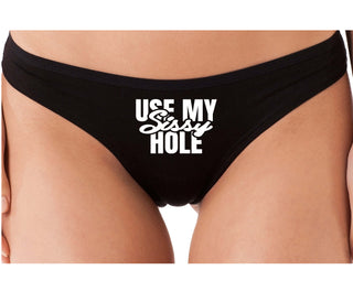 Use My Sissy Hole - Black Thong