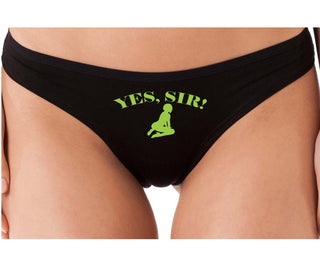 Yes Sir - Submissive Woman - Black Thong
