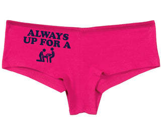 Always Up For A Threesome - Fuchsia Boyshort