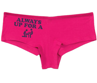 Always Up For A Threesome - Fuchsia Boyshort