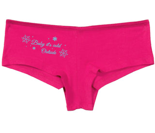 Baby It's Cold Outside - Fuchsia Boy Short