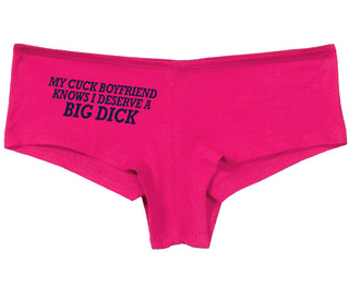 My Cuck Boyfriend Knows I Deserve A Big Dick - Fuchsia Boy Short