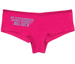 My Cuck Boyfriend Knows I Deserve A Big Dick - Fuchsia Boy Short