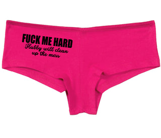 Fuck Me Hard Hubby Will Clean Up The Mess - Fuchsia Boy Short