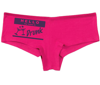 Hello My Name Is Drunk - Fuchsia Boy Short