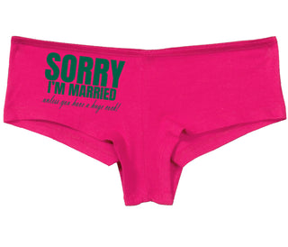 Sorry I'm Married Unless You Have A Huge Cock - Fuchsia Boy Short