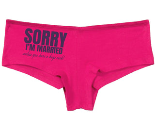 Sorry I'm Married Unless You Have A Huge Cock - Fuchsia Boy Short
