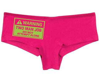 Warning Two Man Job - Fuchsia Boy Short