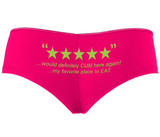 Five Star Review - Would Cum Again - Fuchsia Boyshort