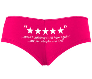 Five Star Review - Would Cum Again - Fuchsia Boyshort