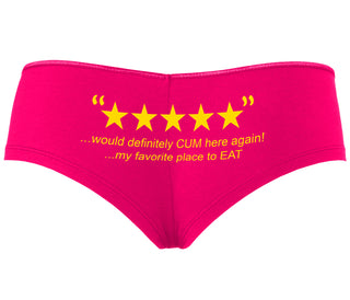 Five Star Review - Would Cum Again - Fuchsia Boyshort