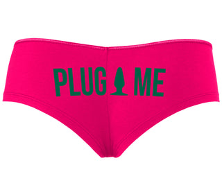 Anal Plug Me - Fuchsia Boyshort