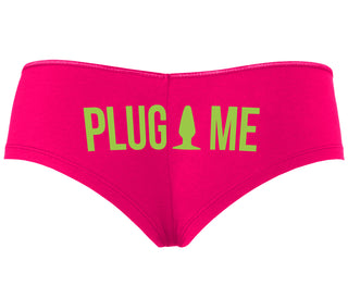 Anal Plug Me - Fuchsia Boyshort