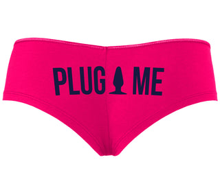 Anal Plug Me - Fuchsia Boyshort