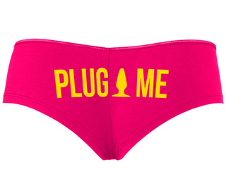 Anal Plug Me - Fuchsia Boyshort