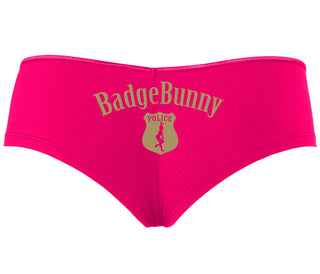 Badge Bunny for LEO Wife or Girlfriend - Fuchsia Boyshort
