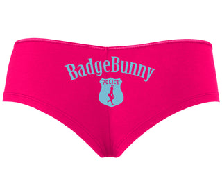 Badge Bunny for LEO Wife or Girlfriend - Fuchsia Boyshort