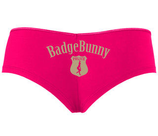 Badge Bunny for LEO Wife or Girlfriend - Fuchsia Boyshort