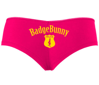 Badge Bunny for LEO Wife or Girlfriend - Fuchsia Boyshort