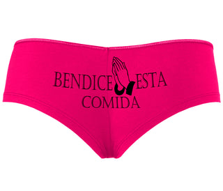 Bendice Esta Comida - Bless This Meal - Fuchsia Boyshort
