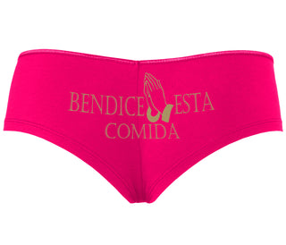 Bendice Esta Comida - Bless This Meal - Fuchsia Boyshort